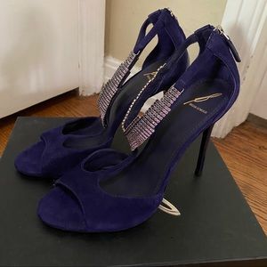 Brian Atwood Purple Sparkle Heels